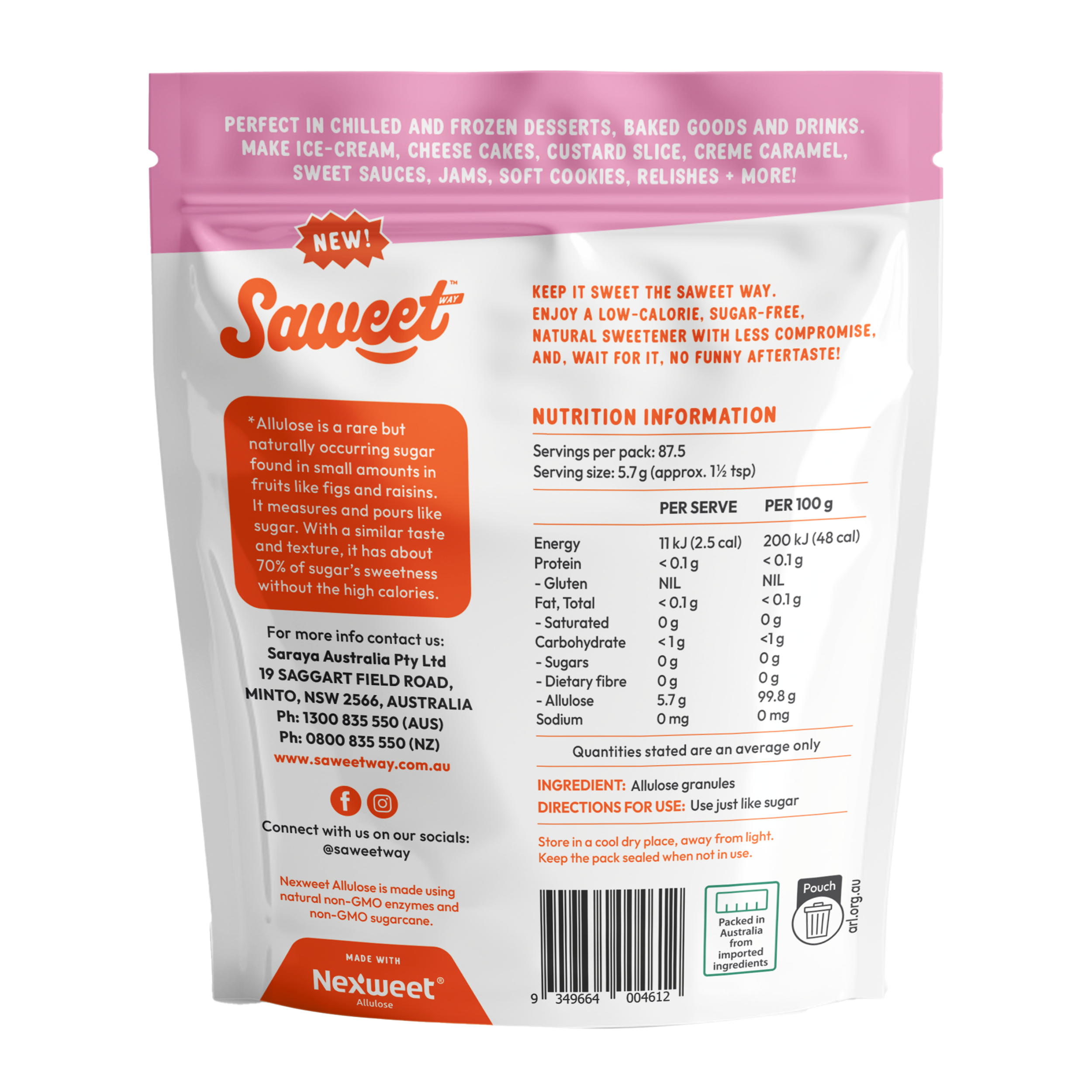 Pure Allulose Granules 500g